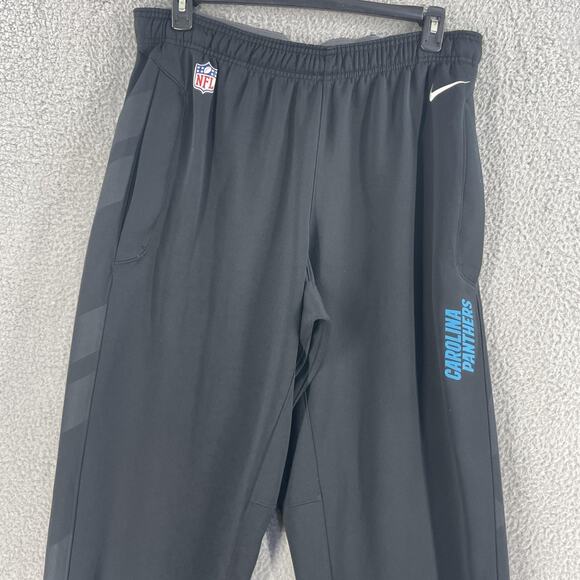 Carolina Panthers Pants Mens XL Black NFL Football Nike Dri Fit Warm Up - Picture 14 of 15